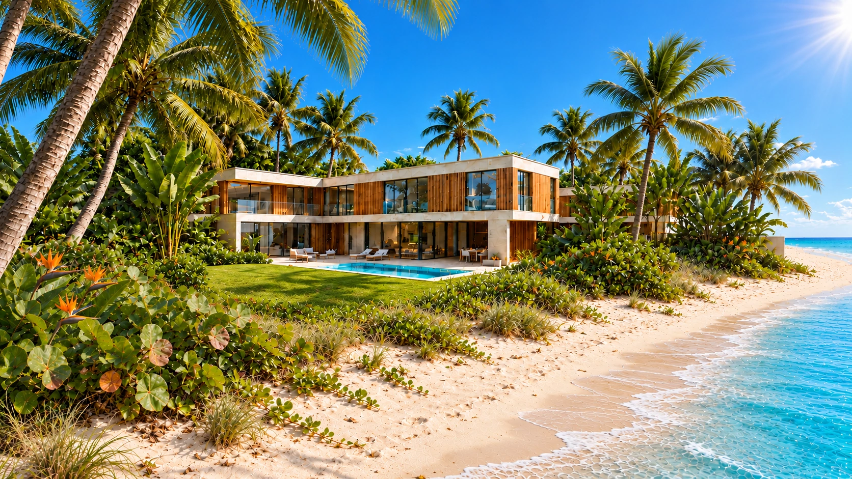 Architectural visualization of Sunny Beach oceanfront villa